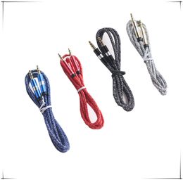 audio braid cable aux cord 3 5mm male to male for iphone samsung htc computer ca no retail box r