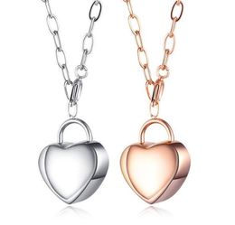 2020 new fashion women girls necklace stainless steel Love Heart pendant silver/ rose gold .nice gifts bling 18''