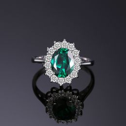 Designer Rings For Women Created Emerald Anniversary Rings For Women Fine 925 Sterling Silver Jewellery