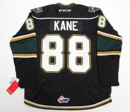 Custom Men Youth women Vintage #88 Patrick Kane Ohl London Knights Premier 7185 Hockey Jersey Size S-5XL or custom any name or number