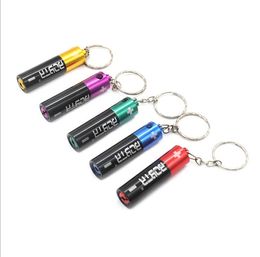 Creative keys, battery pipe, metal aluminium Mini pipe, easy to hide multi-color