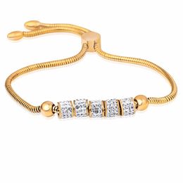 Fashion- Jewellery Adjustable Bracelet For Women Personalised Gold/Silver/Rose Gold Colour Brilliant CZ Bracelet Jewellery Pulseira S915