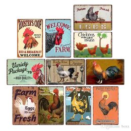 TIN SIGN /"Farm Fresh Chicken Eggs /"Food Art Deco Garage Wall Decor