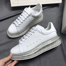 Novo Tamanho Grande US4-US9 White and Black Shoes Designer Couro Ace Mulheres Grande Moda Moda Lazer Bolsa De Poeira