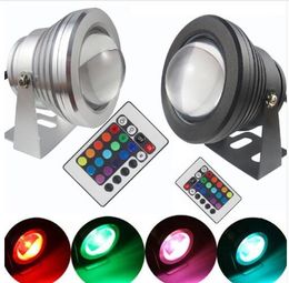 RGB LED Underwater Lamp 16 Colours 10W AC 12V IP65 Waterproof Swimming Pool Pond Fish Tank Aquarium LED Light Lamp With Remote