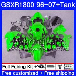 1Set For SUZUKI Hayabusa GSXR-1300 03 04 05 Cool Green 2006 2007 333HM.261 GSXR1300 96 GSXR 1300 2002 2003 2004 2005 06 07 Fairing +Tank