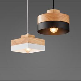 Modern fashion Wood+rion bar Cafe Restaurant pendant lamp study office aisle corridor living room dining room Chandelier light