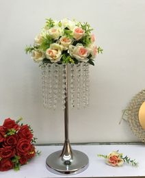 Metal Flower Vase crystal wedding Table Centrepiece Event Party Flower ball display Rack Road Lead Candle Holders Rack Stands Decoration