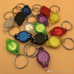 Promotion Small Gift Fashion Key Ring Mini Flashlights Portable Keychain Men Women Durable LED Light Multi Colours Keychain BH0154