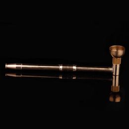Mini Portable Removable Cleaning Smoking and Metal Pipe Direct Pin Smoking and Clamping Copper Dry Smoking Pipe