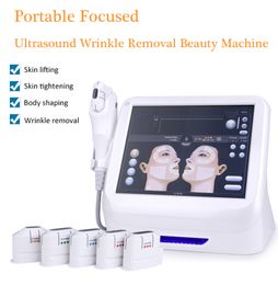 Wrinkle Removal HIFU machine for salon High Intensity Focused Ultrasound Device HIFU cartridge beuaty equipment 10000 shots