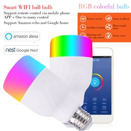 WIFI LED Bulb E26 Magic Smart Home Decor RGBW Bulb Dimmable LED Light Smart Life Compatible With Alexa Google Home LED Bulb