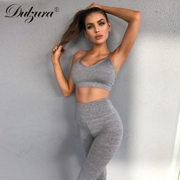 Dulzura sleeveless mesh crop tank top high waist leggins push up leggings workout legins 2 piece set 2018 women fitness