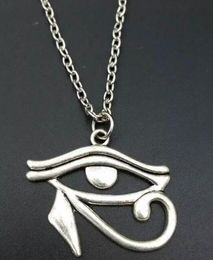 Hot Fashion Egypt Evil Eye of Horus Charm Pendant Necklace Charm Antique Silver New Fashion Women Jewellery Gifts - 18