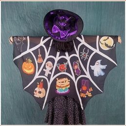 Halloween Angel Wings Dress up Costume Creative Kids Child Bat Cape Wings Cosplay Gift Chiffon Scarves 10 Styles