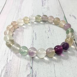 MG0312 New Design Fluorite Womens Bracelet Natural Gem Stone Yoga Bracelet Negative Energy Protection Wrist Mala Jewelry