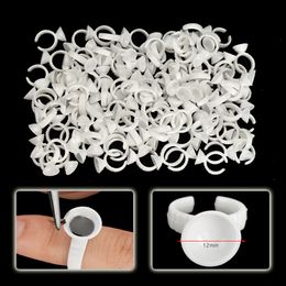 100pcs Other Permanent Makeup Supply Disposable Glue Accessories Ring Small Size Tattoo Ink Pigments Holder Rings Container Cup