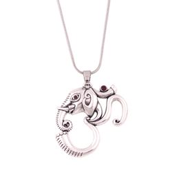 -Huilin Schmuck Yoga Halskette Mandala Ganesh Elefant Anhänger Hindu Talisman Schlangenkette Halskette für Männer und Frauen
