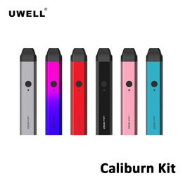 -UWELL CALIBURN POD Starter Kit 11 W Eingebauter 520-mAh-Stift mit 2-ml-Pod-Patrone, durch Ziehen aktivierbarer Knopf Tragbarer Vaping-Stift 100% authentisch