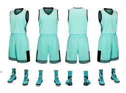 2019 New Blank Basketball jerseys printed logo Mens size S-XXL cheap price fast shipping good quality NEW TEAL NT0012