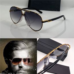 Los nuevos hombres populares diseño alemán gafas de sol de estilo de diseño simple marco moda retro piloto 909 gafas de sol de metal con el caso