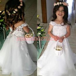 Newest Outdoor 2019 Lace A-Line Flower Girls' Dresses Girls Birthday Formal Gowns First Communion Dresses Kids Tutu Pageant For Wedding