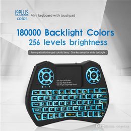 2019 New Mini Keyboard I9 Plus Colorful Backlight Air Mouse With Touchpad Remote Control Work For Android TV BOX/TV/Mini PC/Projector/X96
