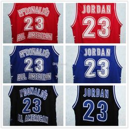 Mcdonald's All American #23 Retro Blue White Michael Mj Basketball Jersey Men's Ed Custom Number Name Jerseys