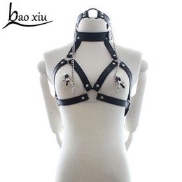 Fashion New goth female stocking suspender belt Sexy Vintage Garter Belt body binding Neck harness constraint underwear retail