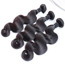 Human Hair For wholesale 10 PCS Deal Indian Body Wave Human Hair Extensions Wavy Hair Bundles Weft