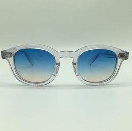64 Sunglasses Man -speike Customized Lemtosh Johnny Depp Style High Vintage Round Sun Glasses Blue-brown Lenses Sunglasses