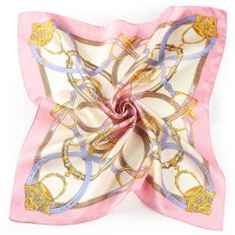 Wholesale- Scarf Square Handkerchief Satin Ribbon Scarf Neck Scarf for Women Girls Ladies Favour Christmas presents.