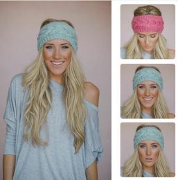 hot sale 31 Colours Fashion Warmer headbands for women Women's Wool Crochet Headband Knit Hair band Flower Winter 2019