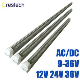 1 ft DC24V LED Tube T8 18W Integration Lower Voltage DC12V LED Tubes light Cold White 6000-6500K 36V Cooler led lights fluorescent bulbs