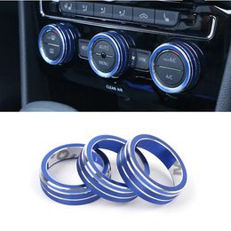 Stainless AC Climate Control Knob Cover Trim For Volkswagen VW Tiguan 2017 2018
