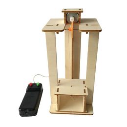 spielzeuglift Rabatt Aufzug Modell Lift Hand Montage Kit Kindertechnik Kleine Produktion Wissenschaft Experiment Spielzeug