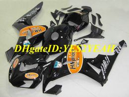 Custom Motorcycle Fairing kit for Honda CBR1000RR 06 07 CBR 1000RR 2006 2007 CBR1000 ABS Orange gloss black Fairings set+Gifts HH50