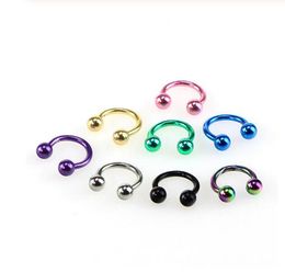 Colourful Steel Horseshoe Nose Septum Rings Ear Rings Body Piercing Nariz Jewellery Piercng GD141