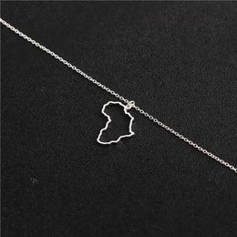 1 hollow Africa Map Egypt South Kenya Nigeria Pendant Necklace Hometown Clavicle Lucky woman mother men's family gifts Jewellery