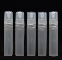 5ml Transparent plastic perfume bottle atomizer empty 5CC mini refillable spiral spray pump container SN3106