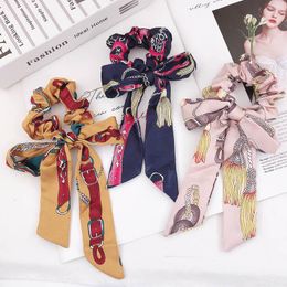 Ins New Chiffon Scrunchies Floral Bows Girls Ties Designer Hair Accessories for Women Princess Kids Hairbands