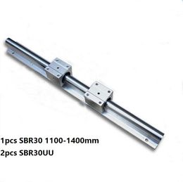 1pcs SBR30 1100mm/1200mm/1300mm/1400mm support rail linear guide + 2pcs SBR30UU linear bearing blocks for cnc router