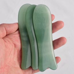 Anti Aging Slimming Body Facial Guasha Jade Massage Tool Fish Shaped Green Jade Gua Sha Scraper