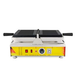 Commercial use 110v 220v Electric Threaded Chips Shape Baker Iron Making Pan Biscuit Stick Waffle Machine