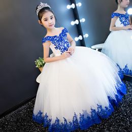 New Arrival Princess Flower Girl Dresses for Wedding Lace Tulle Long Dress Children Designer Clothes Girls Pageant Dresses