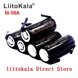 LiitoKala Lii-50A 26650 5000mAh lithium battery, 3.7V rechargeable battery, 26650-50A suitable +DIY Nickel sheets