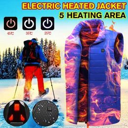 Heated Vest Black Down Cotton Body Warmer Heating Coat 5-12v Hot Compress USB Physiotherapy Clothing Thermal Warm Coat