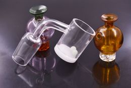 Cyclone Riptide colorful glass Carb Cap With carb air Holes For Quartz Banger Bowl D=21.5/25mm Oil Rigs