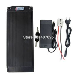 48V 15AH electric bike battery 48V Rear Rack battery 750W ebike lithium ion battery with Tail light 20A BMS 54.6v 2A charger