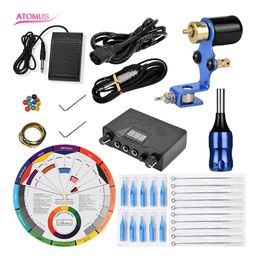 Gun Complete Set Motor Machine Kit Rotary Machines Pen Rotary Complete Kit Pen Professional Gun Kits Pro Tattoo Starters Kit Pen